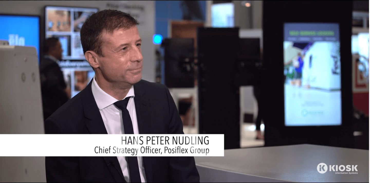 Hans Peter Nudling, Chief Strategy Office of Posiflex Group, being interviewed