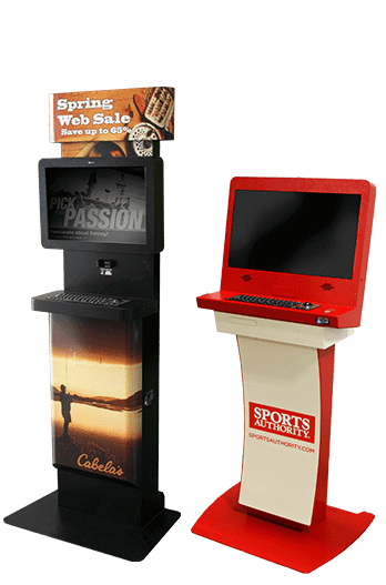 endless aisle kiosks for cabelas and sports authority