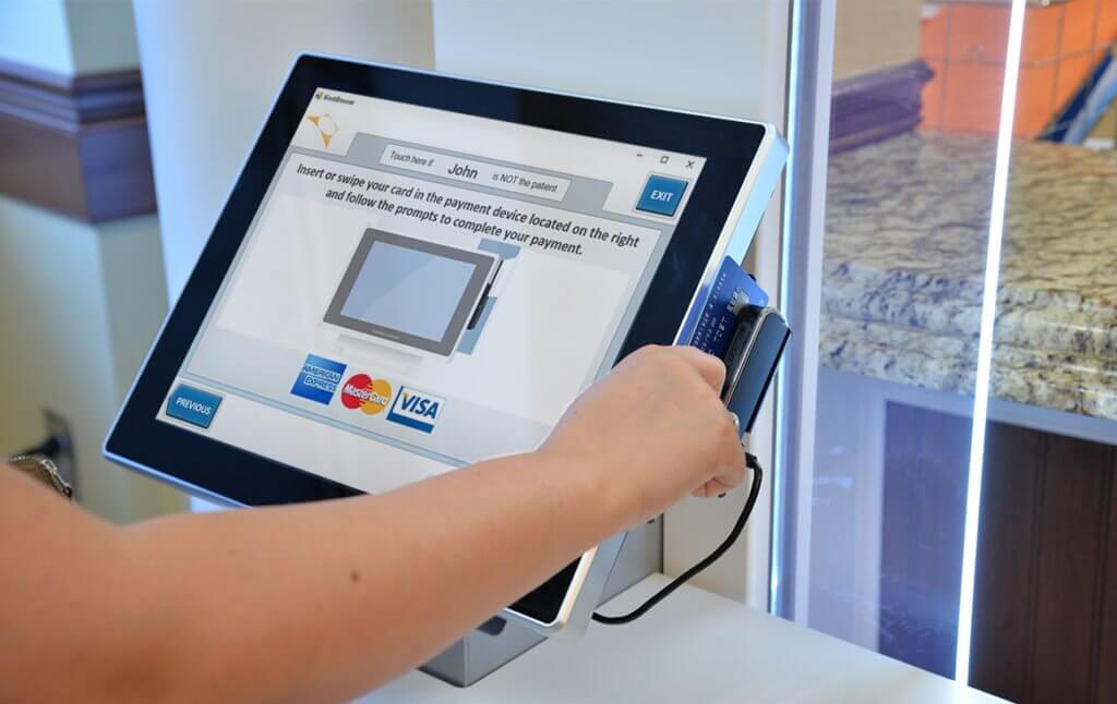 patient check out self serve kiosk