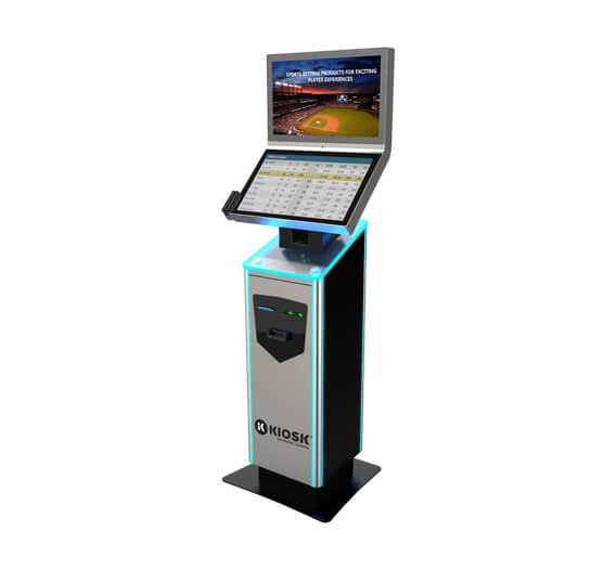 dual screen sports betting kiosk