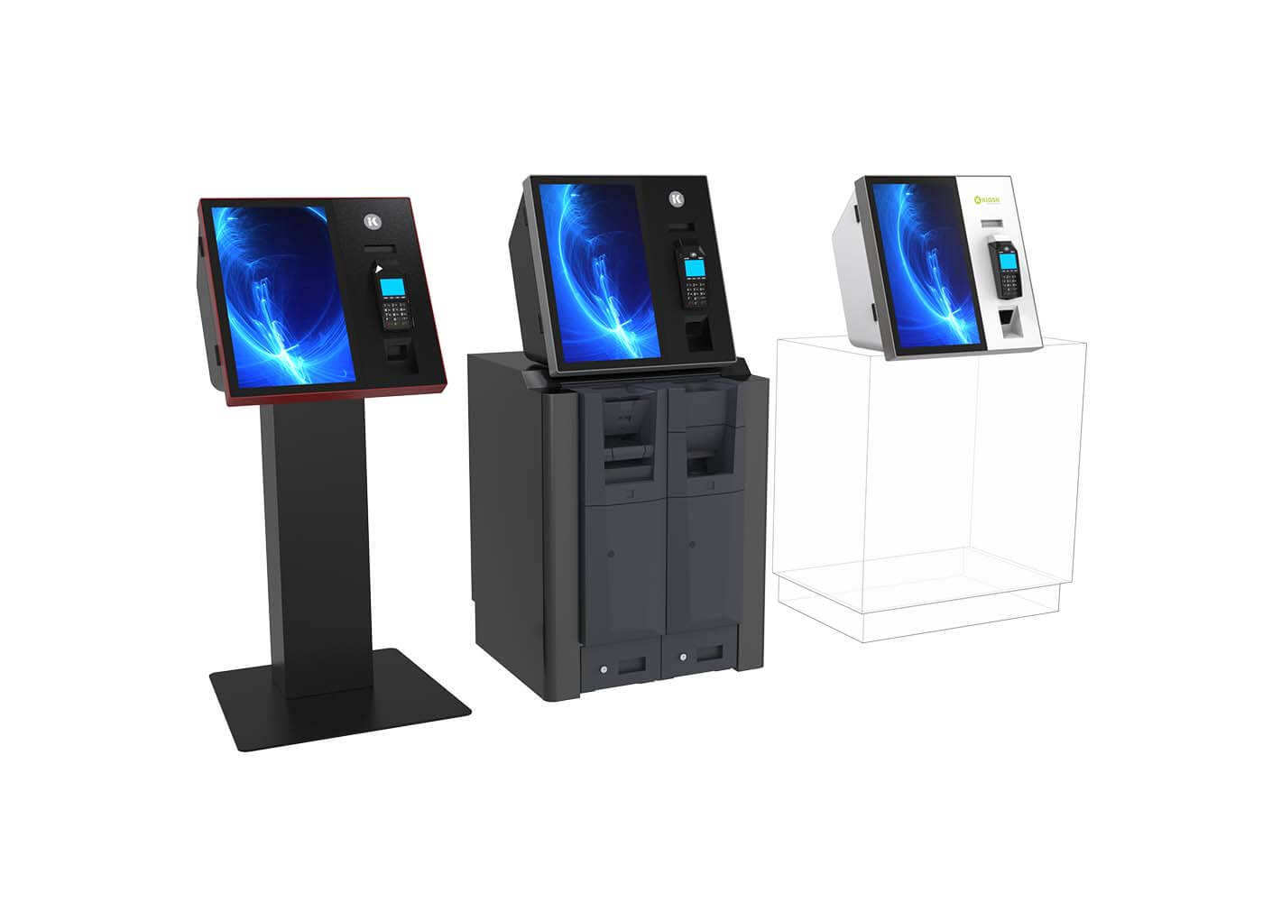 Three Avant kiosks