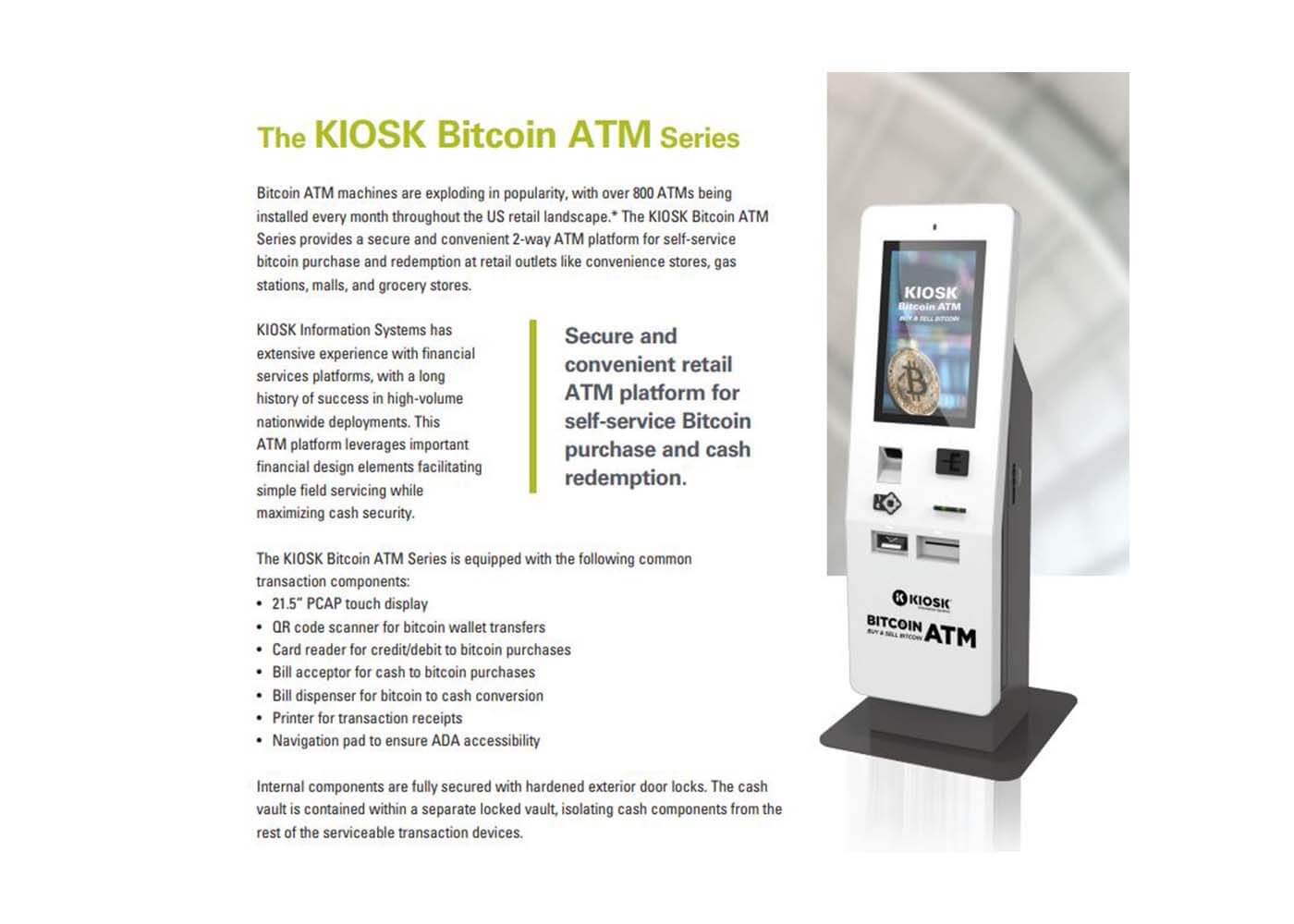 KIOSK Bitcoin ATM Series Brochure